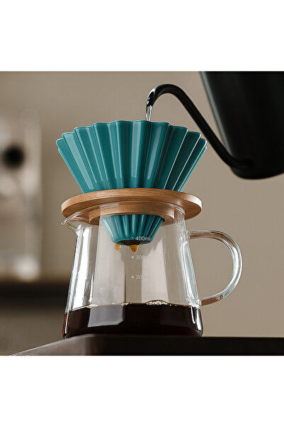 тиркизна V60 02 керамичка опрема за подготовка на филтер кафе
