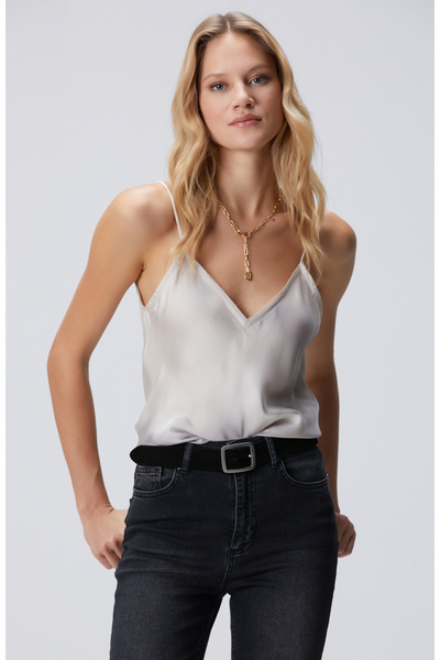 Yellow V-neck Blouse