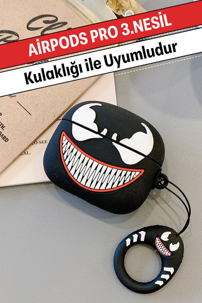 Висококвалитетна футрола за слушалки со фигура компатибилна со AirPods Pro 3.Ген со кука за апсорпција на удари