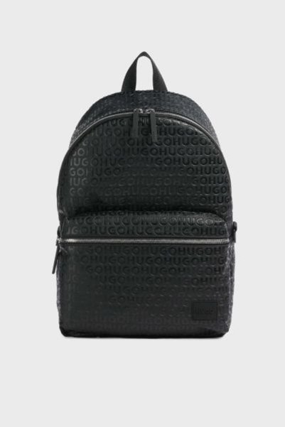 Jacquard Logo Printed Adjustable Double Strap Backpack Men's BACKPACK 50547252 001