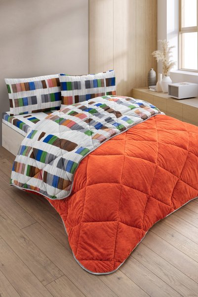 Veluna Single Wellsoft Quilt Sleeping Set Single Sleeping Set with Elastic Sheets and Pillowcases