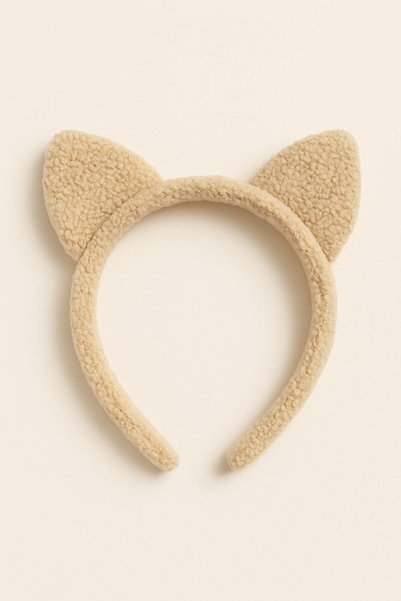 Crown with small ear accessories for children ecru