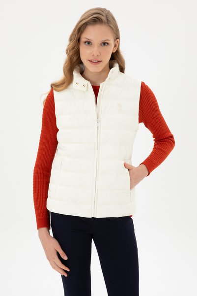 Women's White Vest 50311989-Vr256