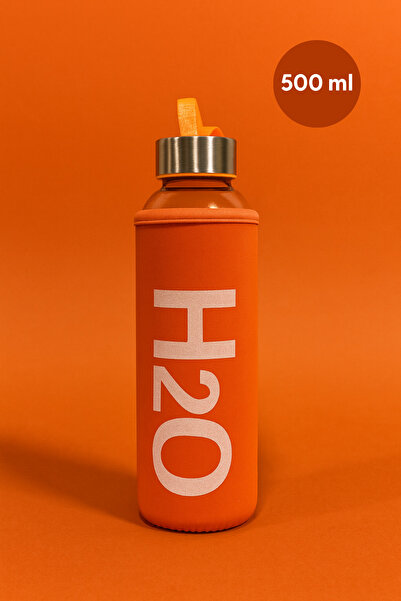 Стаклено шише за вода со навлака 500 ml