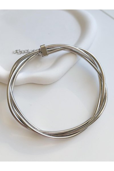 Steel 3 Choker Necklace