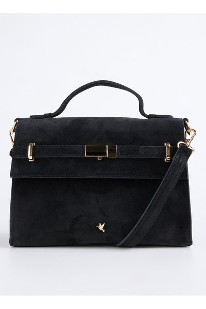Leather Black Women's Shoulder Bag Avy-Antonia