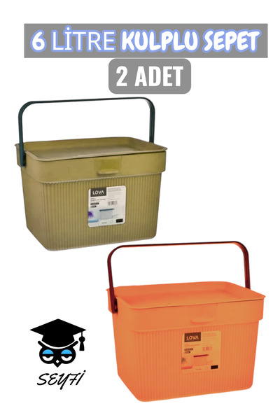 6 Liter Basket with Handle 2 Pieces