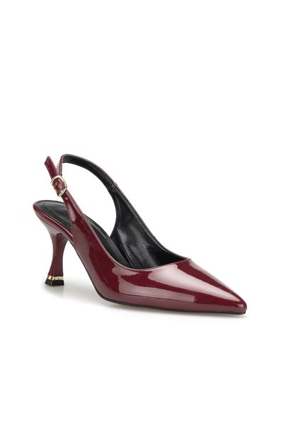 Ds Spillo-112 Patent Leather Burgundy Women's Daily Classic Heeled Shoes