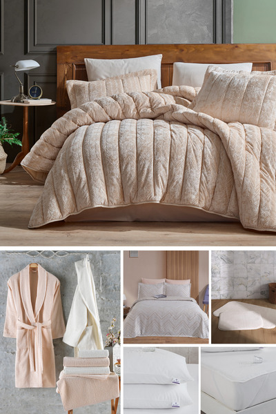 Velvet Selective Dowry Set 20 Pieces Cappuccino