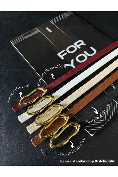 5-Pack Ital Design Buckle Thin Belt, Trouser Belt, Shirt Belt, Jacket Belt