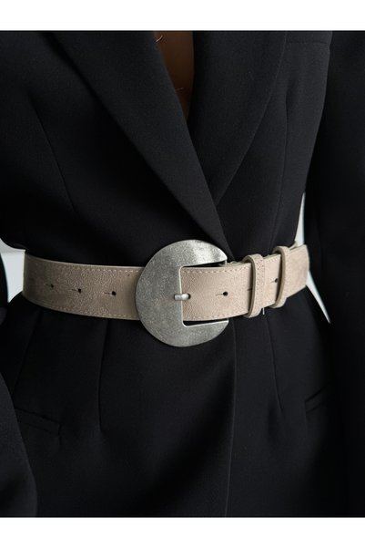 Suede Oval Buckle Women's Trouser Belt, Coat Belt, Dress Belt, Shirt Belt
