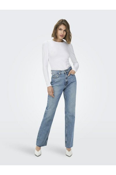 Women's Blue Onlriley Life Ex Hw Str Dnm Dot353 Noos Jean 15315031-Mediumblu