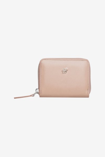ZIPPER CLOSURE LEATHER WALLET