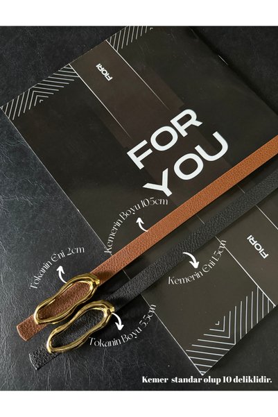 2-Pack Ital Design Buckle Thin Belt, Trouser Belt, Shirt Belt, Jacket Belt