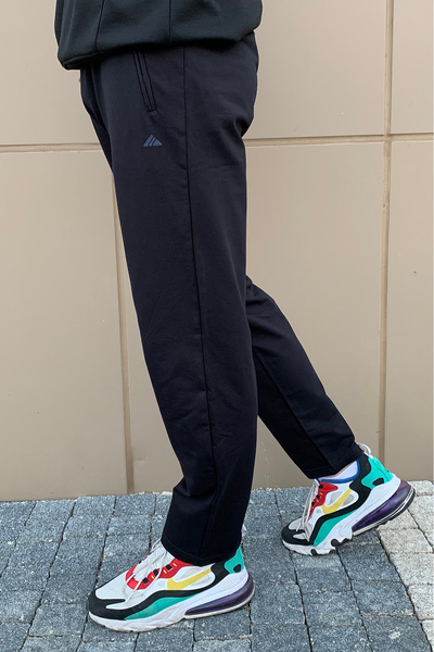 Men's Straight Leg Elastic Waist 3 Pockets Sweatpants