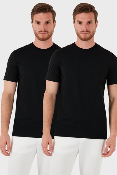 Cotton Regular Fit 2-Piece Basic t Shirt Men's t Shirt 59020202