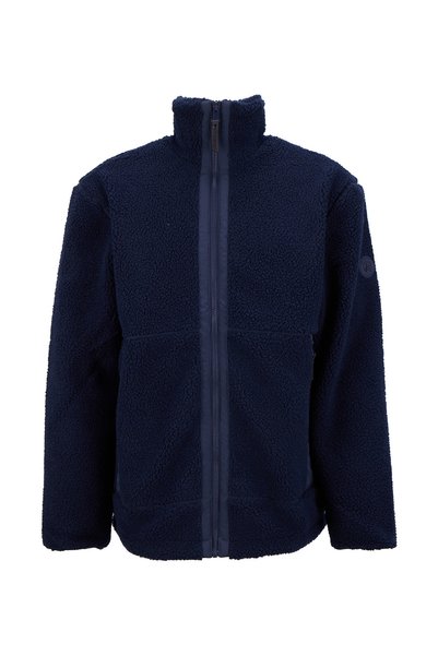 D5Wm-Mnt3720 Navy Blue Mock Neck Relaxed Straight Men's Sweatshirt