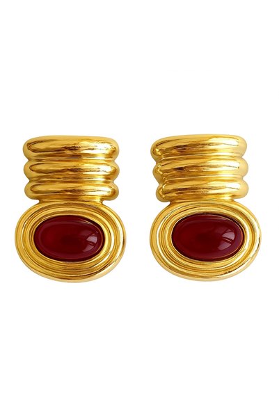 Steel maran earrings