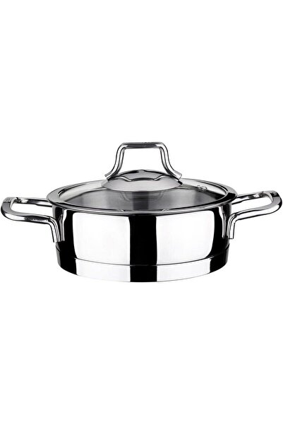 Vita 16Cm челична тава со стаклен капак