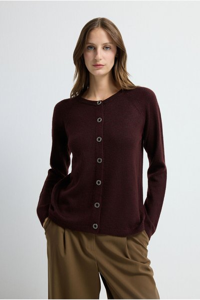 Crew Neck Knitwear Cardigan