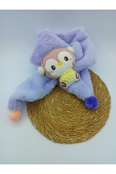 Плишана марама со фигура на пингвин (70cm)