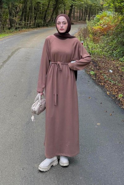 Arma Detailed Dress Soft Brown