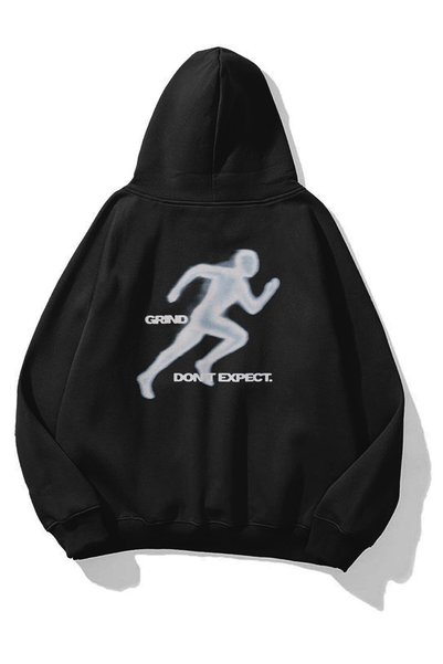 Unisex Grind Don'T Expect Sweatshirt Black