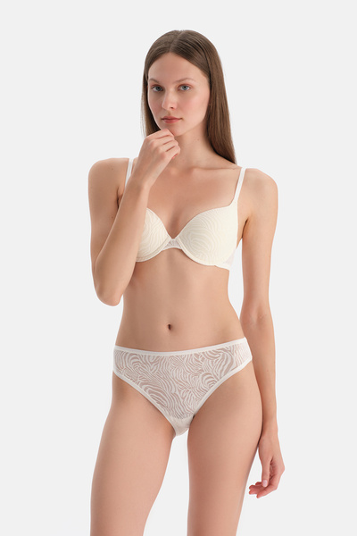 Ecru Lace Brazilian Panties