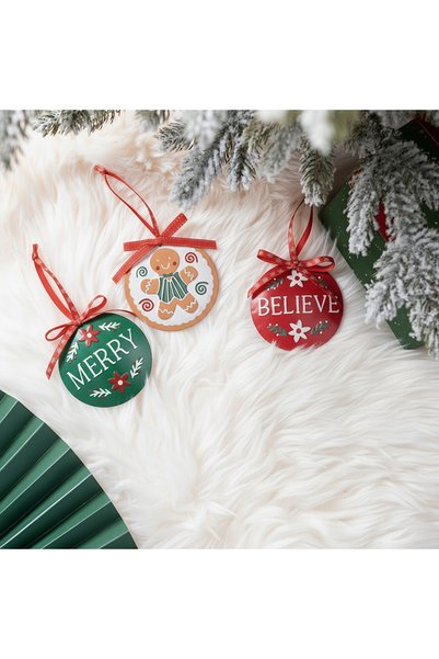 New Year Christmas Wish 3 Piece Tree Ornament Set