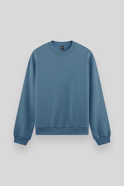 Forest Green Basic O Neck Comfortable Form Men's Sweatshirt - 88053