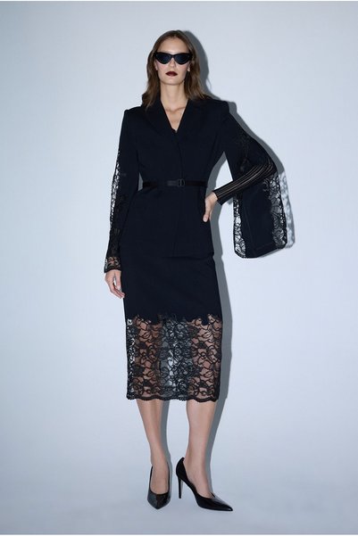 Mert Aslan Lace Detailed Skirt