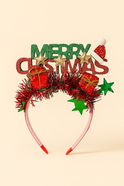 Merry Christmas Patterned Christmas Crown