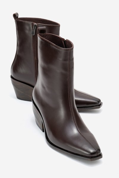 Lexia Brown Skin Genuine Leather Women's Western Boots