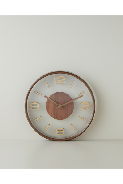 Cara wall clock 30 cm dark cream