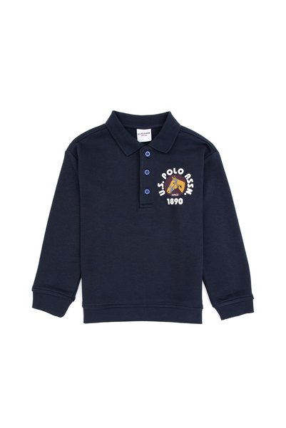 Boy's Light Navy Polo Neck Sweatshirt 50316597-Vr059
