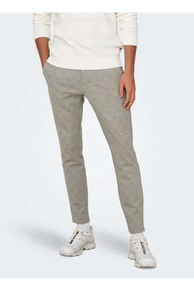 Regular Waist Narrow Leg Gray Men's Trousers Onsmark Slim Check 020919 Pant Noos