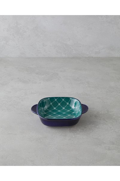 Plantopia Porcelain Boat Plate 18X14 cm Navy Blue-Green