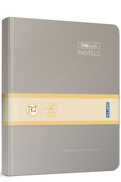 The Book Pastel 20X28 400 Sheets 4 Sections Hard Cover Hardcover Notebook (3485) Lined Pastel Gray