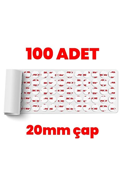Vhb многу јака двострана лента 100 парчиња дијаметар:20mm дебелина:1mm