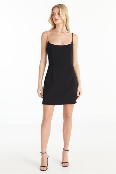 Black Strap Mini Dress