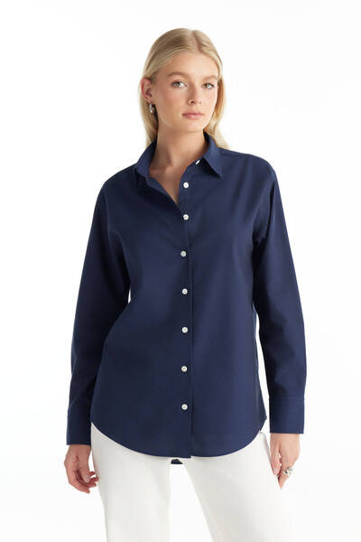 Dark Blue Oxford Shirt