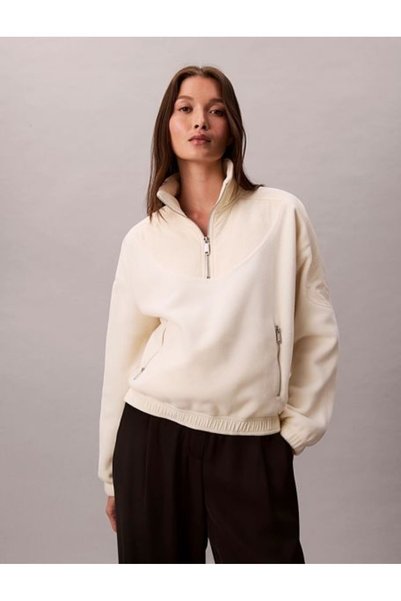 Regular Fit Half Zip Mock Neck Fleece Sweat Lv047D231Gyas Sweat Lv047D231G Y