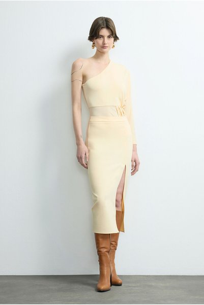 Fashion Passion Slit Detailed Skirt