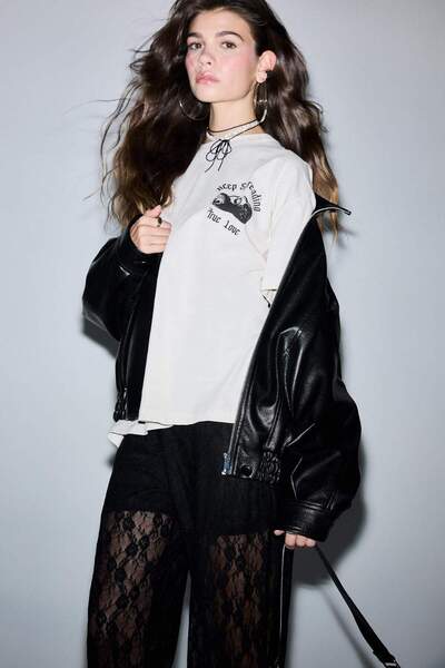 100% Cotton Oversized Back Printed T-Shirt F8749Ax25Au