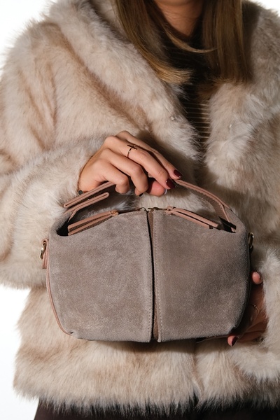 Island Mink Suede Genuine Leather Women's Shoulder Bag
