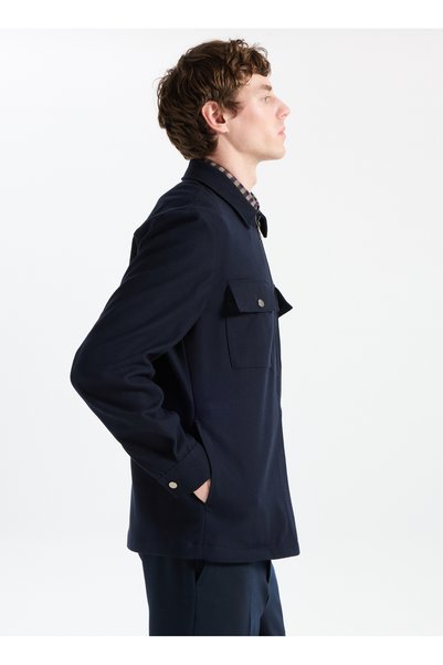Outer Shirt, S, Navy Blue
