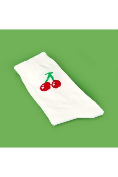 Soft Cherry Socks - Ecru