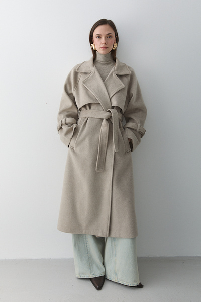 Taupe Vorkuta Belted Coat