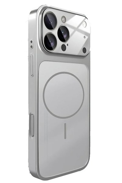 iPhone 14 Pro Max Compatible 17 Pro Max Look Flip Camera Protected Magsafe Supported Case Silver