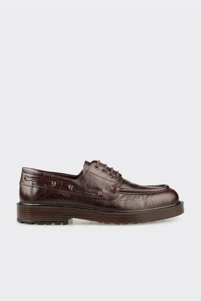 Brown Leather Men's Casual Shoes
